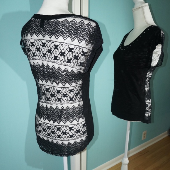 Forever 21 Medium lace back jeweled shirt - Picture 8 of 10